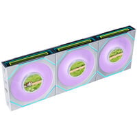 Lian Li UNI FAN SL-INF LCD FLEX Wireless Fan, ARGB and LCD - Reverse Blade, 120mm, white, 3-pack with controller
