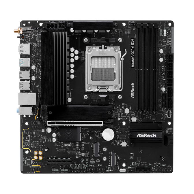 ASROCK B850M Pro-A WiFi motherboard, socket AM5, AMD B850, Micro-ATX, DDR5 image number 3