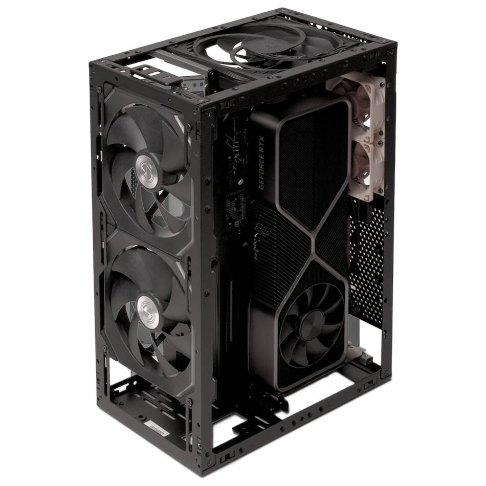 SSUPD Meshroom S V2 PC Case, Mini Case, ATX, Mesh – Black, PCIe 5.0