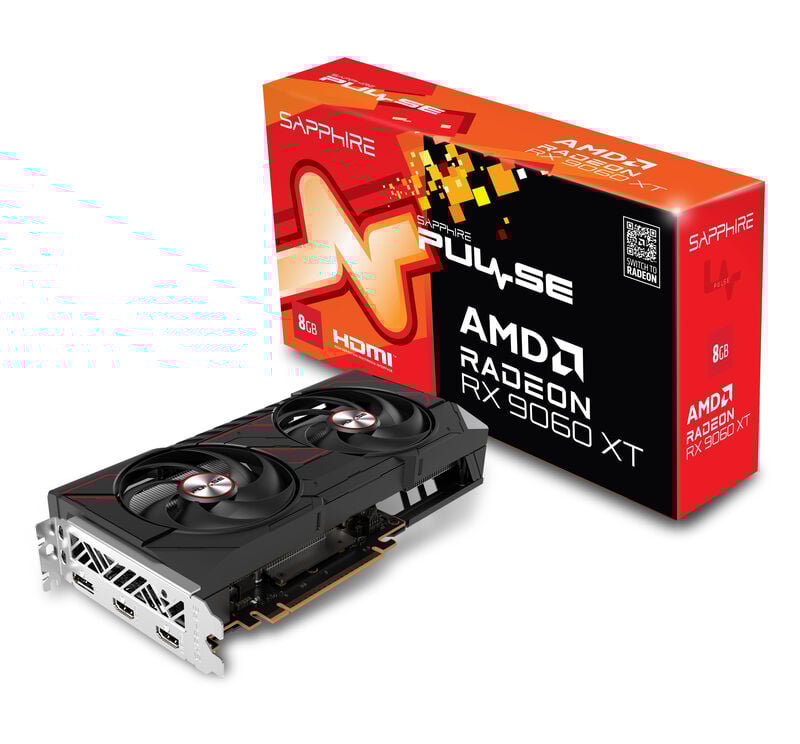 Graphics Card Sapphire Pulse Radeon RX 9060 XT Gaming OC Grafikkarte, 8192 MB GDDR6