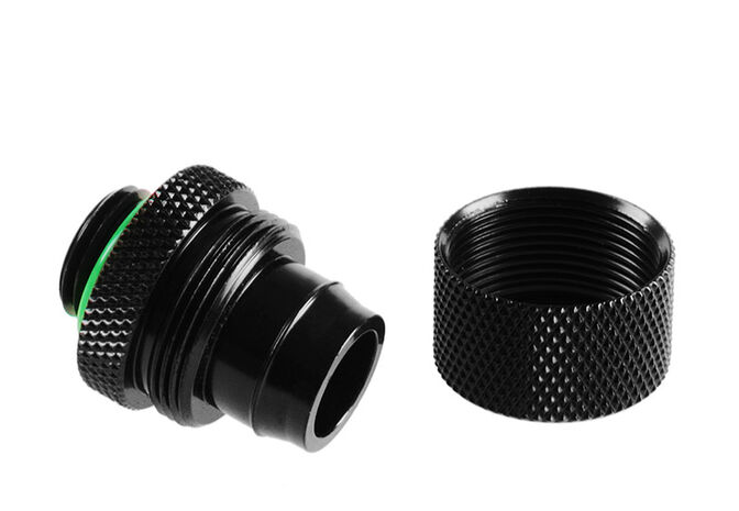 Bitspower Anschluss gerade G1/4 Zoll AG auf 16/13mm - schwarz matt image number 2