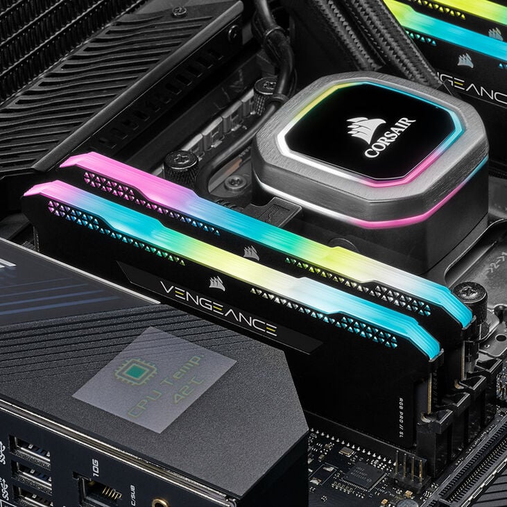 Corsair Vengeance RGB Pro SL DDR4-3600 RAM, CL18, AMD-XMP - 16 GB Dual-Kit, schwarz image number 5