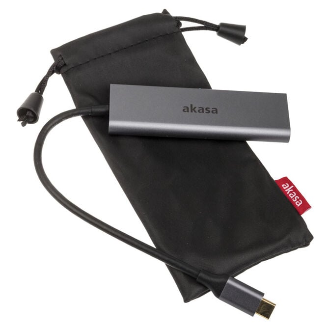 Akasa USB Type C to 4x USB Type A - silver image number 3