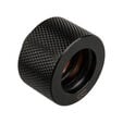 Alphacool HT fitting straight G1/4 inch female thread to 16mm OD hard tube - knurled, black image number null