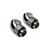 Corsair Hydro X Series Adapter 45 Degree G1/4 inch Male to G1/4 inch Female - 2-pack, rotatable, chrome silver image number null