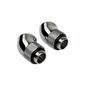 Corsair Hydro X Series Adapter 45 Degree G1/4 inch Male to G1/4 inch Female - 2-pack, rotatable, chrome silver