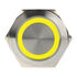 DimasTech Vandalism button 25mm - Silverline - yellow image number null