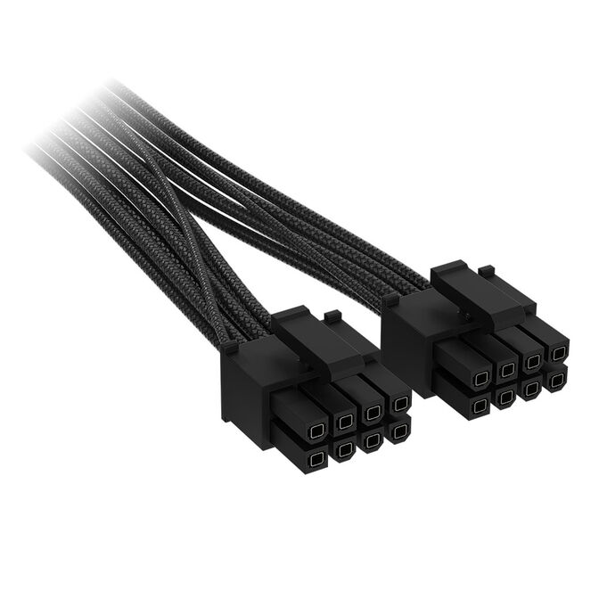 Corsair Premium Sleeved 2x 8-Pin zu 12V-2x6-Kabel, f&uuml;r Typ-4-Netzteil - schwarz image number 2