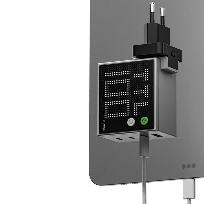 SHARGE Pixel 100W USB-C & USB-A Charger - Grey image number 3