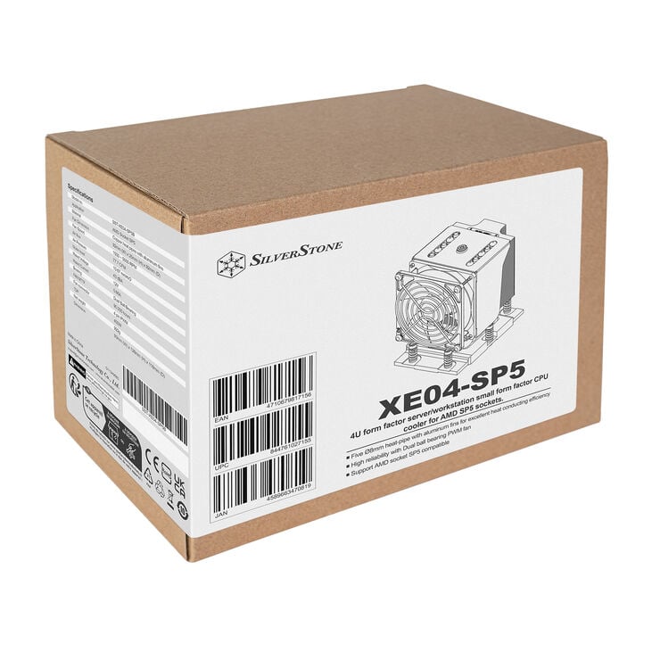 Silverstone SST-XE04-SP5B CPU-Kühler, AMD SP5 - silber image number 9
