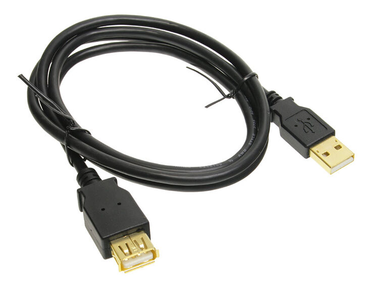 InLine USB 2.0 Verlängerung, vergoldete Kontakte - 1m image number 1