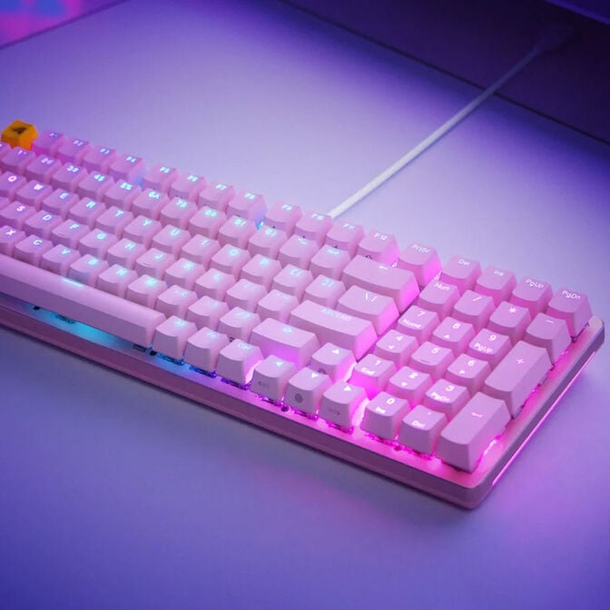 Glorious GMMK 2 Full-Size Tastatur - Fox Switches, ANSI-Layout, pink image number 4