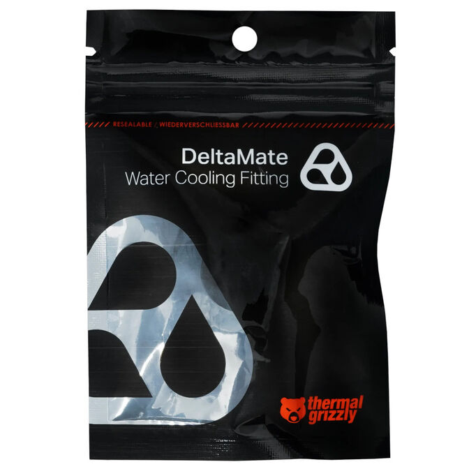 Thermal Grizzly DeltaMate Pass-Through Fitting, G1/4&rdquo;-Gewinde &ndash; schwarz verchromt image number 4