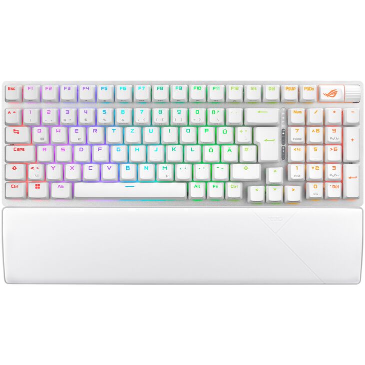 ASUS ROG Strix Scope II 96 Wireless Gaming Keyboard, RGB - white. ISO (DE), ROG NX Snow Switches image number 2