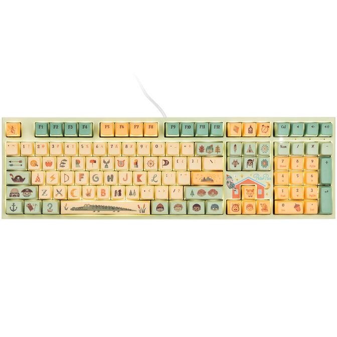 Ducky x Dimanche One 2 Pro Gaming Keyboard, Peter Pan - Varmilo V2 Iris (US) image number 1