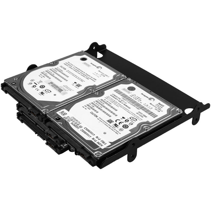 AXAGON RHD-435 mounting frame for 4x 2.5"/2x 2.5" + 1x 3.5" in 5.25" slot - black image number 2