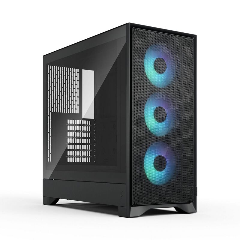 Fractal Design Pop 2 Air TG RGB PC-Gehäuse, Midi-Tower, ATX, Tempered Glass - inklusive 3x 120-RGB-mm-Lüfter, schwarz