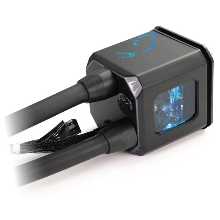Alphacool Eisbaer 360 Aurora 1.1 ARGB AIO Cooler - 360mm, Black image number 3