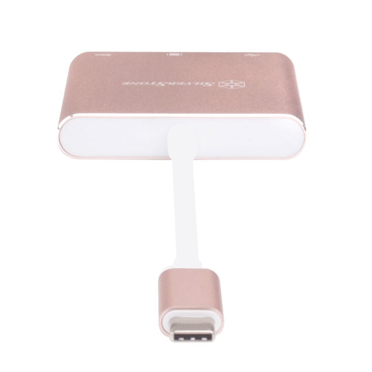 SilverStone SST-EP08P - USB 3.1 Typ-C Adapter auf HDMI/USB Type C/USB Type A - rosa image number 4