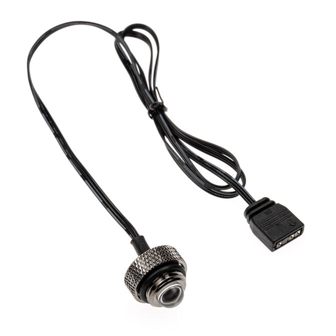 XSPC ARGB LED Stop Plug, G1/4, 5V 3Pin - black/chrome image number 1