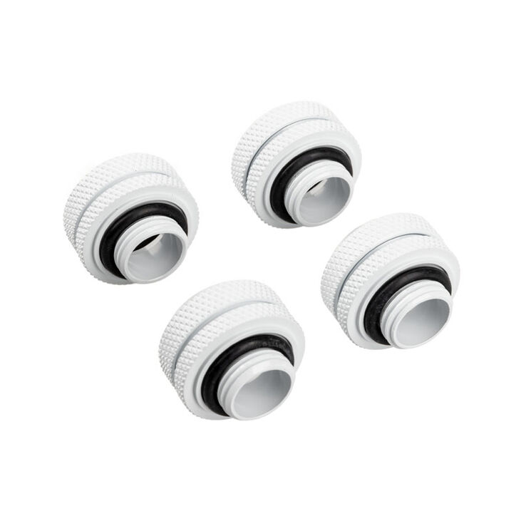 Corsair Hydro X Series XF Hardline fitting straight G1/4 to 14mm OD hard tube - 4 pack, white image number 1