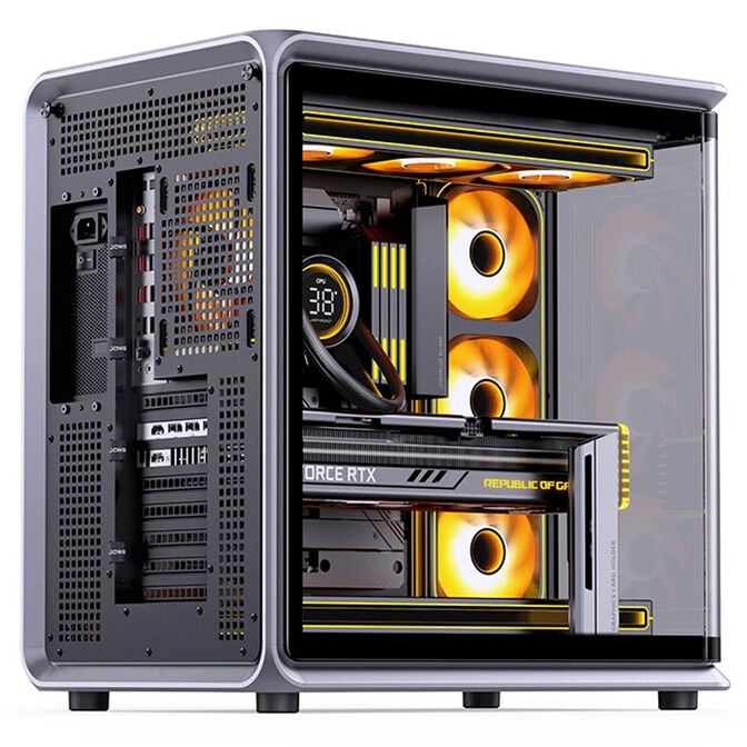 Jonsplus BO400CG PC Case, Mid Tower, ATX, Tempered Glass - Gunmetal Grey image number 10