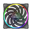 Akasa SOHO H4 Plus CPU cooler & AR12 reverse fan, RGB - black image number null