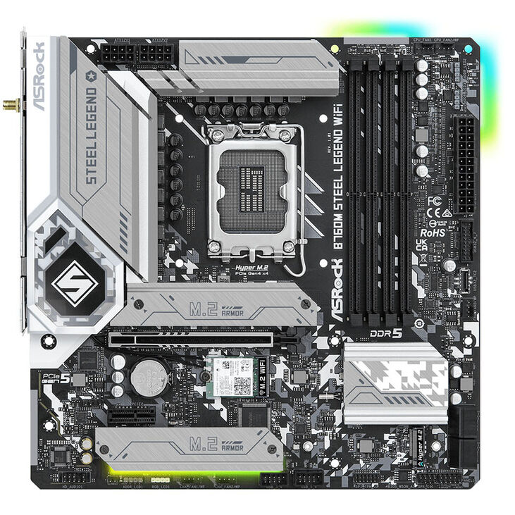 ASRock B760M Steel Legend WiFi, Intel B760 motherboard - Socket 1700, DDR5 image number 2