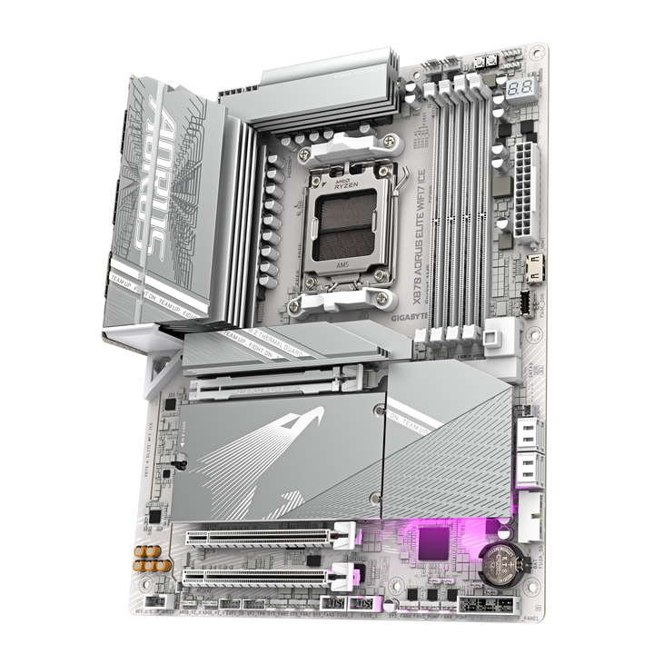 Gigabyte X870 A Elite WF7 ICE Mainboard, Sockel AM5, AMD X870, ATX, DDR5 image number 3