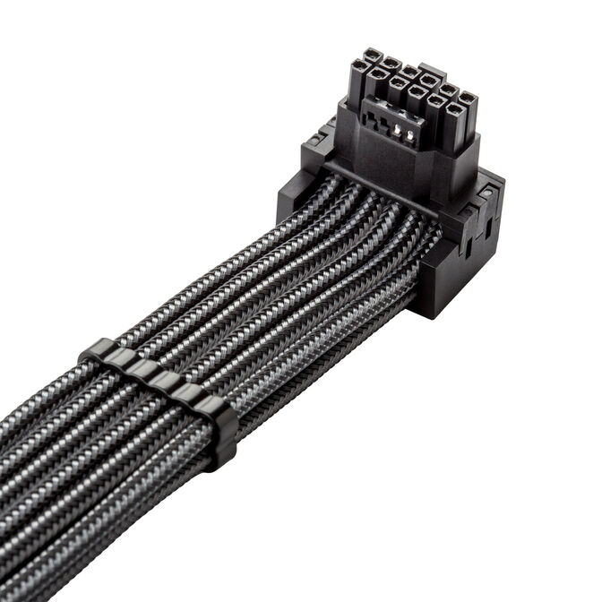 CableMod Universal Pro ModMesh 16-Pin zu 16-Pin-Kabel, 90&deg; Anschluss, Sleeved, StealthSense - carbon, 60 cm, Var. A image number 3