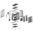 Jonsplus BO400CG PC Case, Mid Tower, ATX, Tempered Glass - Gunmetal Grey image number null