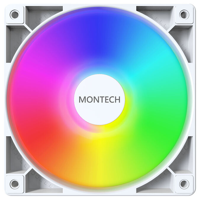 Montech GF120 PWM ARGB L&uuml;fter - 120mm, wei&szlig; image number 1