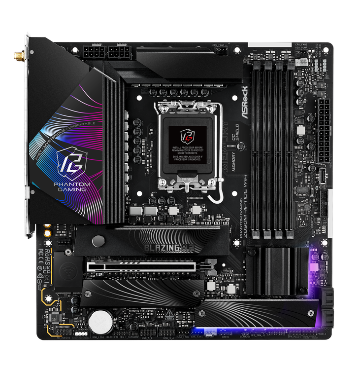 ASRock Z890M RIPTIDE WiFi motherboard, socket LGA 1851, Intel Z890, Micro-ATX, DDR5 image number 4