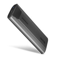 AXAGON EEM2-GTS2 M.2 enclosure, NVMe & SATA, USB-C 3.1, 10 Gbit/s - dark grey