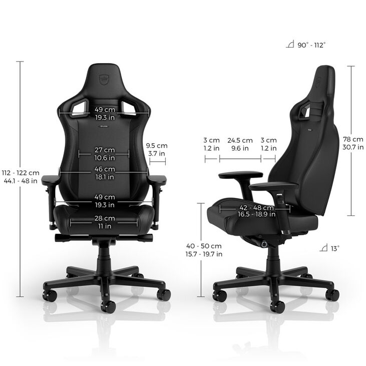 noblechairs EPIC Compact Gaming Stuhl  - schwarz/carbon image number 1