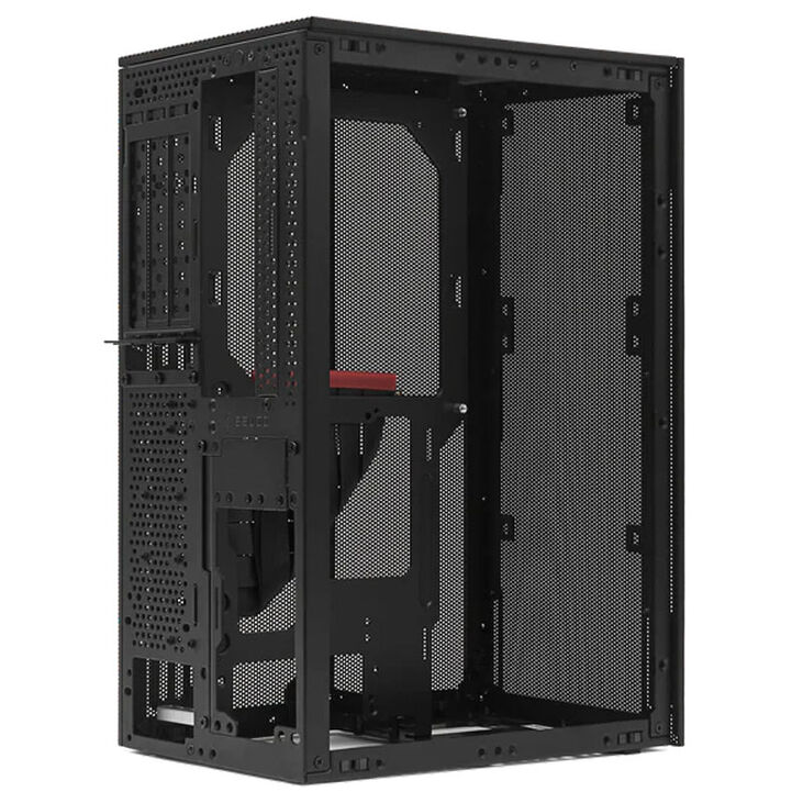 Ssupd Meshrom S V2 PCIe 5.0 PC Gehäuse, Mini-Tower, Mini-ITX Gehäuse - schwarz image number 4