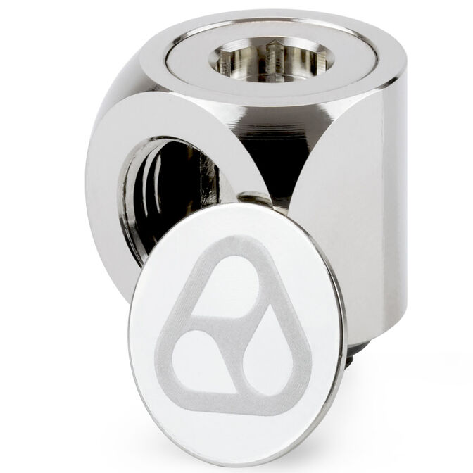 Thermal Grizzly DeltaMate Rotary Fitting - 90 Grad, Gloss Nickel, 6er-Pack image number 2
