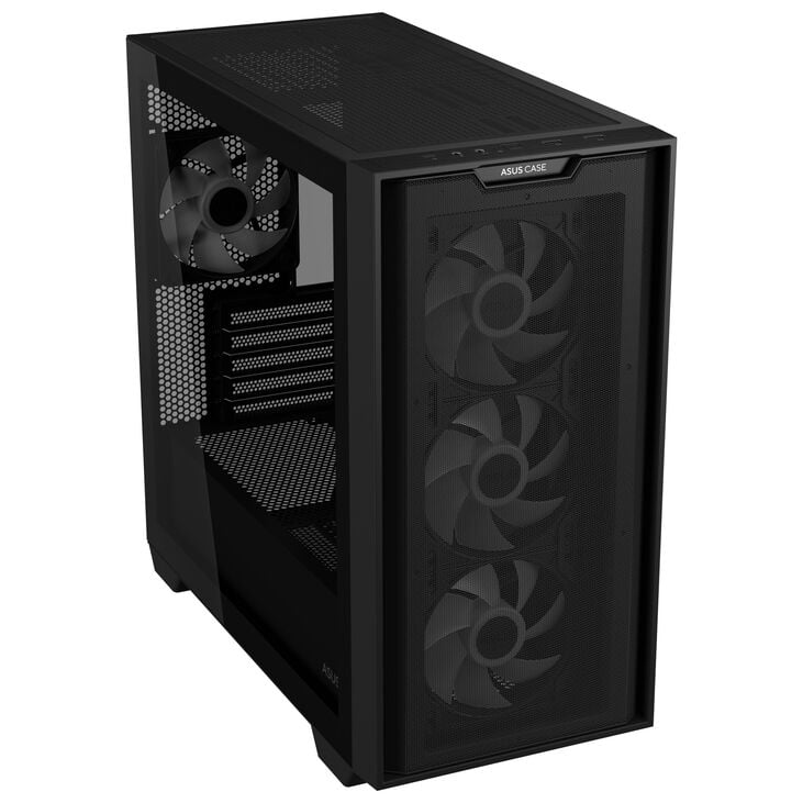 ASUS A21 PLUS ARGB Micro-ATX Gehäuse, Tempered Glass - schwarz image number 1