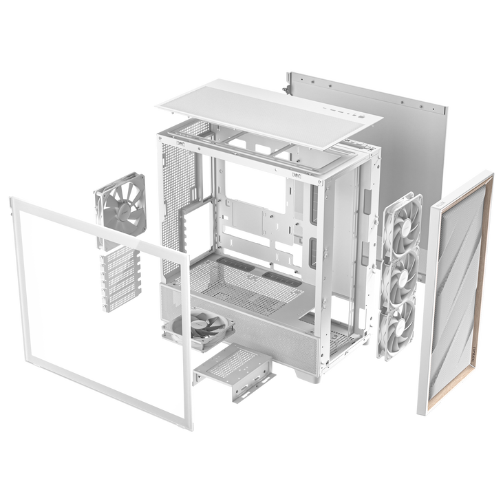 Antec Flux PC-Gehäuse, Full-Tower, E-ATX, Tempered Glass – weiß image number 19