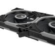 ASUS ROG Eurux GR120 ARGB PWM Fan - Reverse Blade, 3-Pack, black image number null