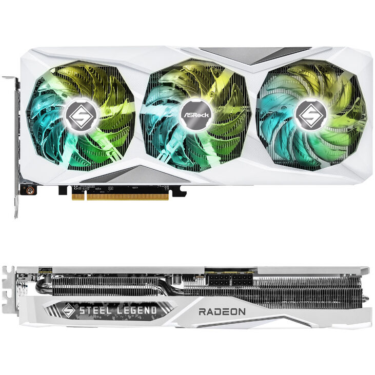 ASRock Radeon RX 7600 XT Steel Legend 16GO, 16384 MB GDDR6 image number 2
