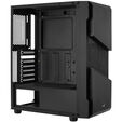 Aerocool Menace Saturn FRGB Mid Tower, Tempered Glass - Black image number null