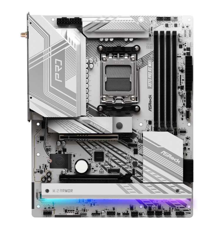 ASRock X870 Pro RS WiFi Mainboard, Sockel AM5, AMD X870, ATX, DDR5 image number 2