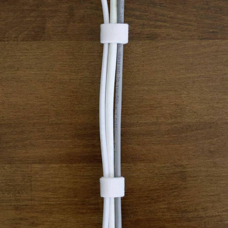 LABEL THE CABLE PRO Roll Dual Velcro Tape Roll 25m - white image number 2