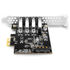AXAGON PCEU-43RS PCIe Adapter 4x USB3.0 UASP VIA, 15-pin SATA power supply image number null