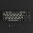 AKKO Black & Gold 5087S V1 Gaming Keyboard, RGB &ndash; Akko V3 Cream Blue Pro Switches, ISO DE, black & gold image number null