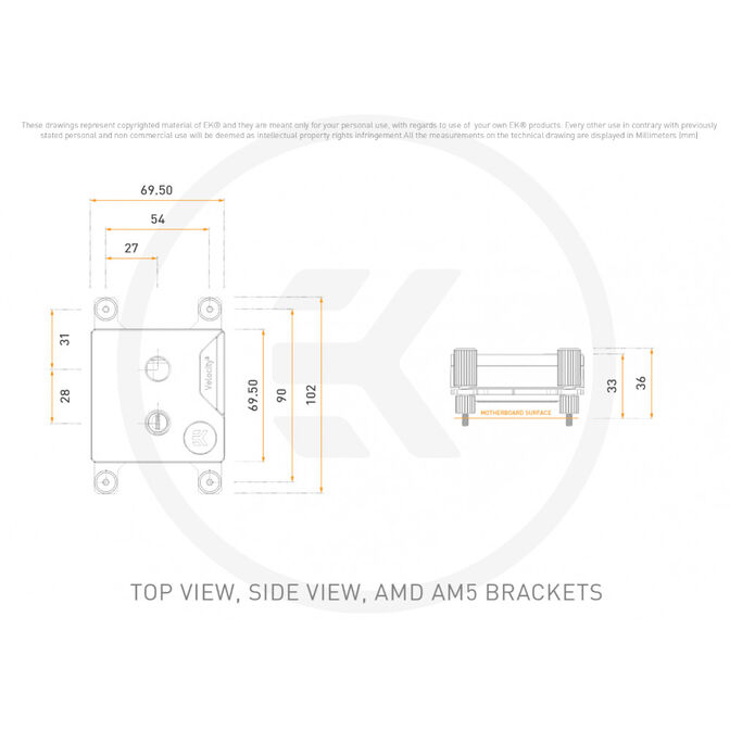 EK Water Blocks EK-Quantum Velocity&sup3; 1700/1851/AM5 - Acetal image number 4