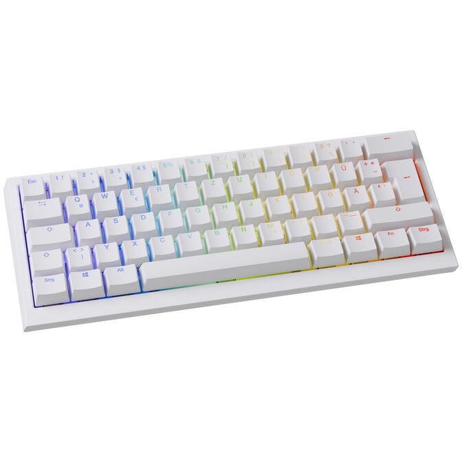 Ducky One X Mini Wireless Gaming Keyboard, inductive, hot swap, RGB - Ducky Inductive Switch, ISO (DE), white image number 0