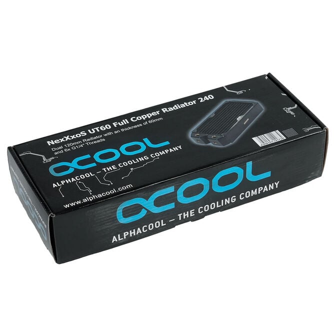 Alphacool NexXxoS UT60 Full Copper Radiator &ndash; 240mm, black image number 2
