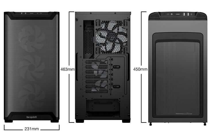 be quiet! Pure Base 501 LX PC-Gehäuse, Midi-Tower, ATX, Tempered Glass - schwarz image number 1